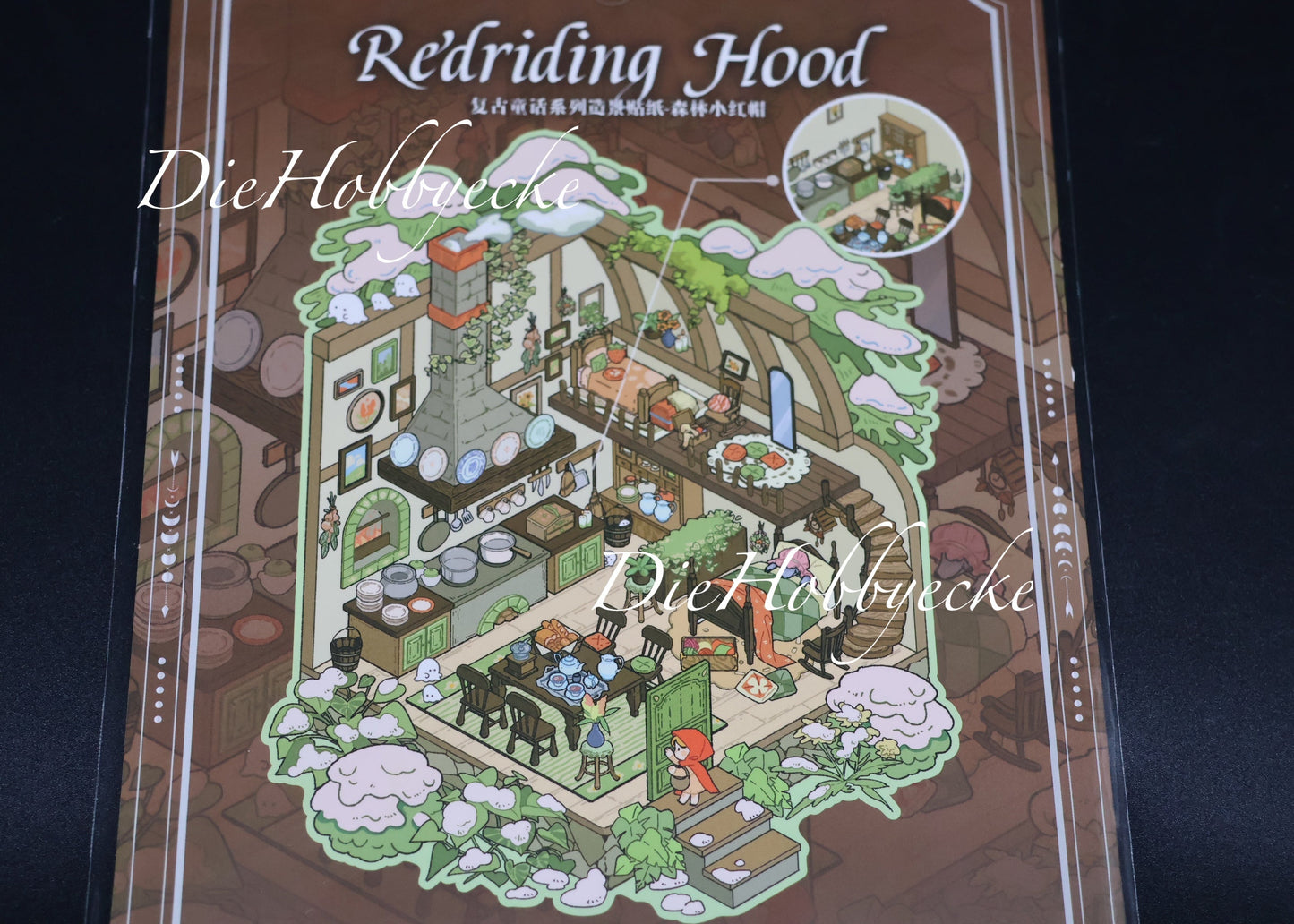 3D Scene Sticker Motiv Rotkäppchen