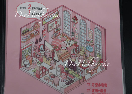 3D Scene Sticker kuscheliges Zuhause