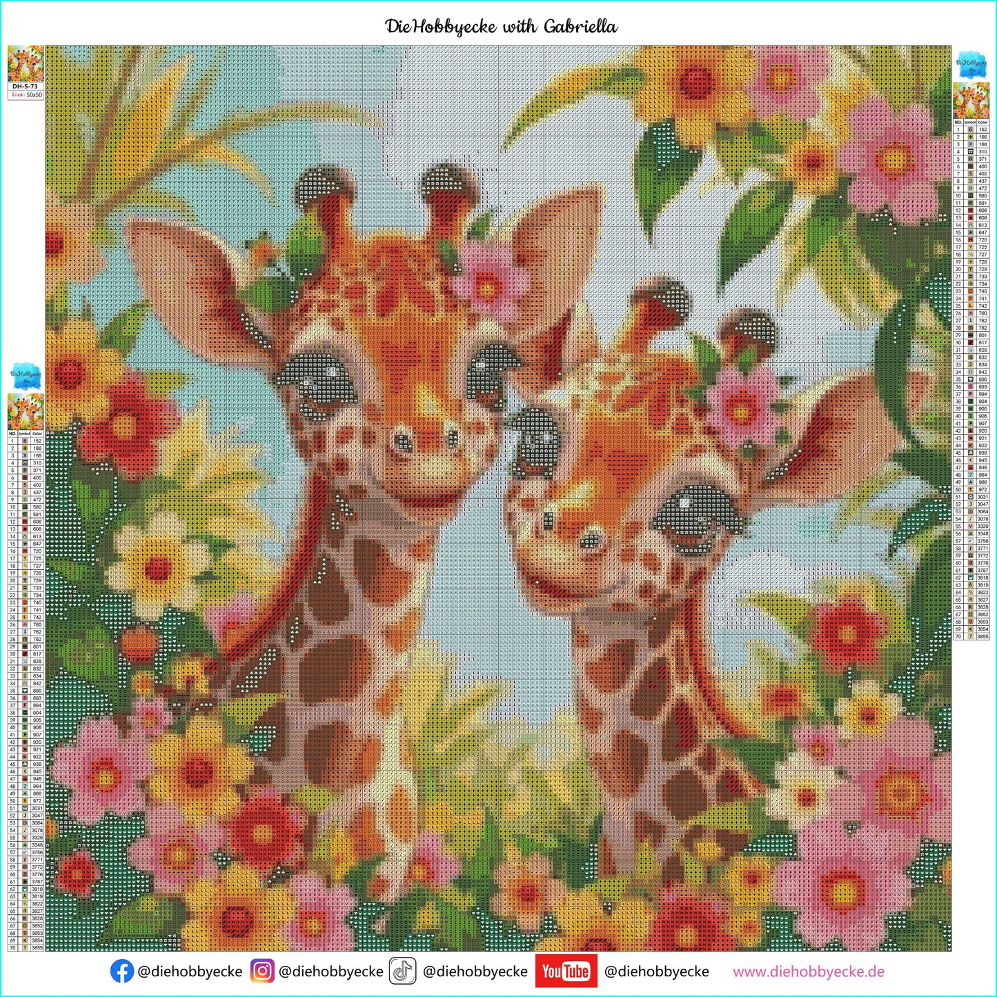 Diamond Painting Bild Giraffen Luna&Momo