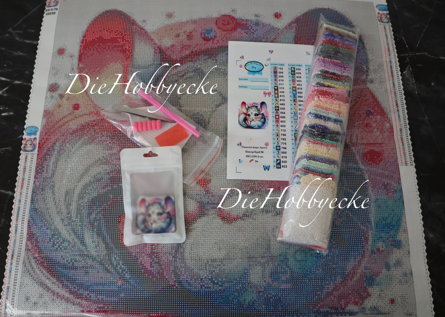 Diamond Painting Bild Chinchilla Frieda