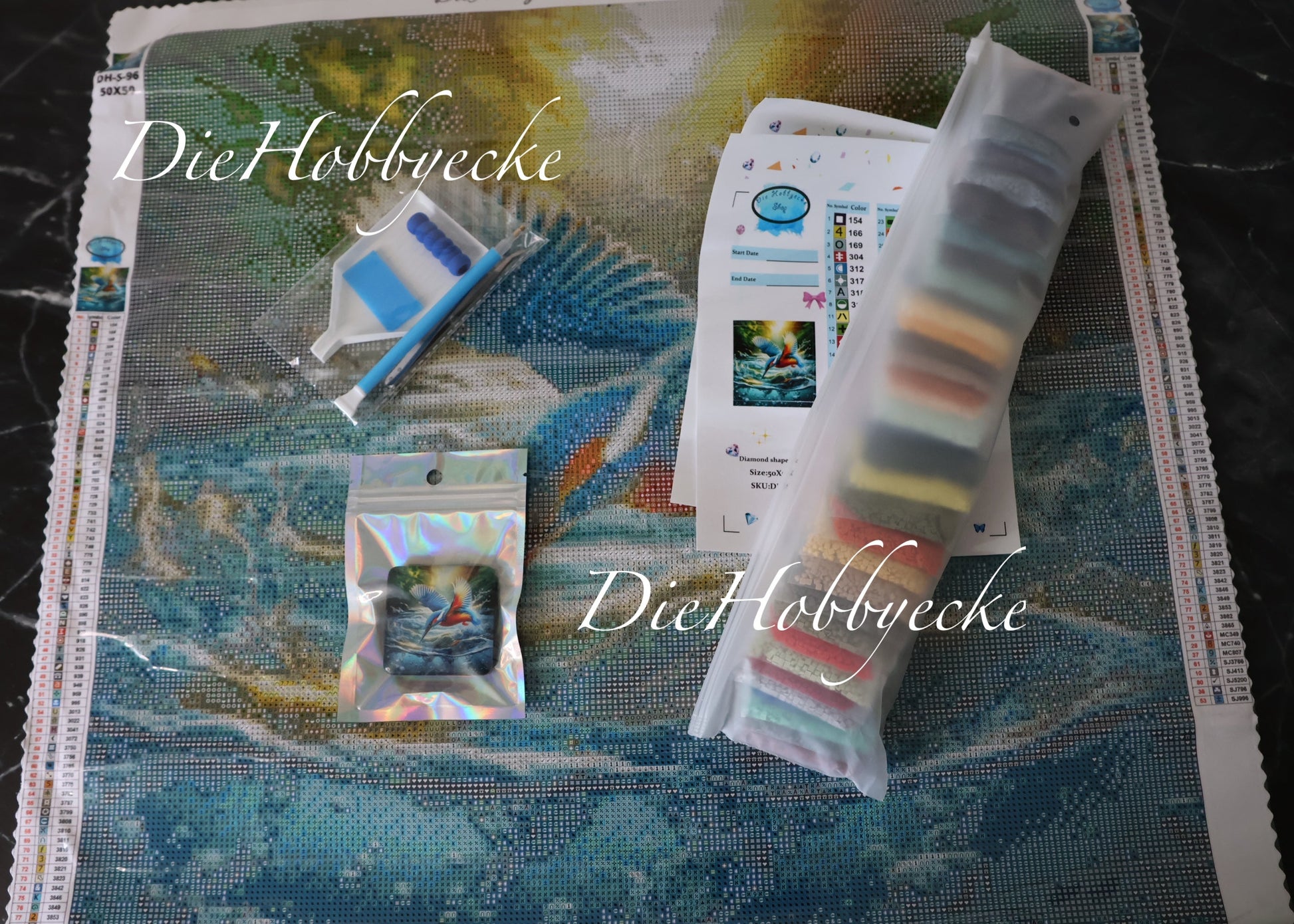 Diamond Painting Bild Eisvogel