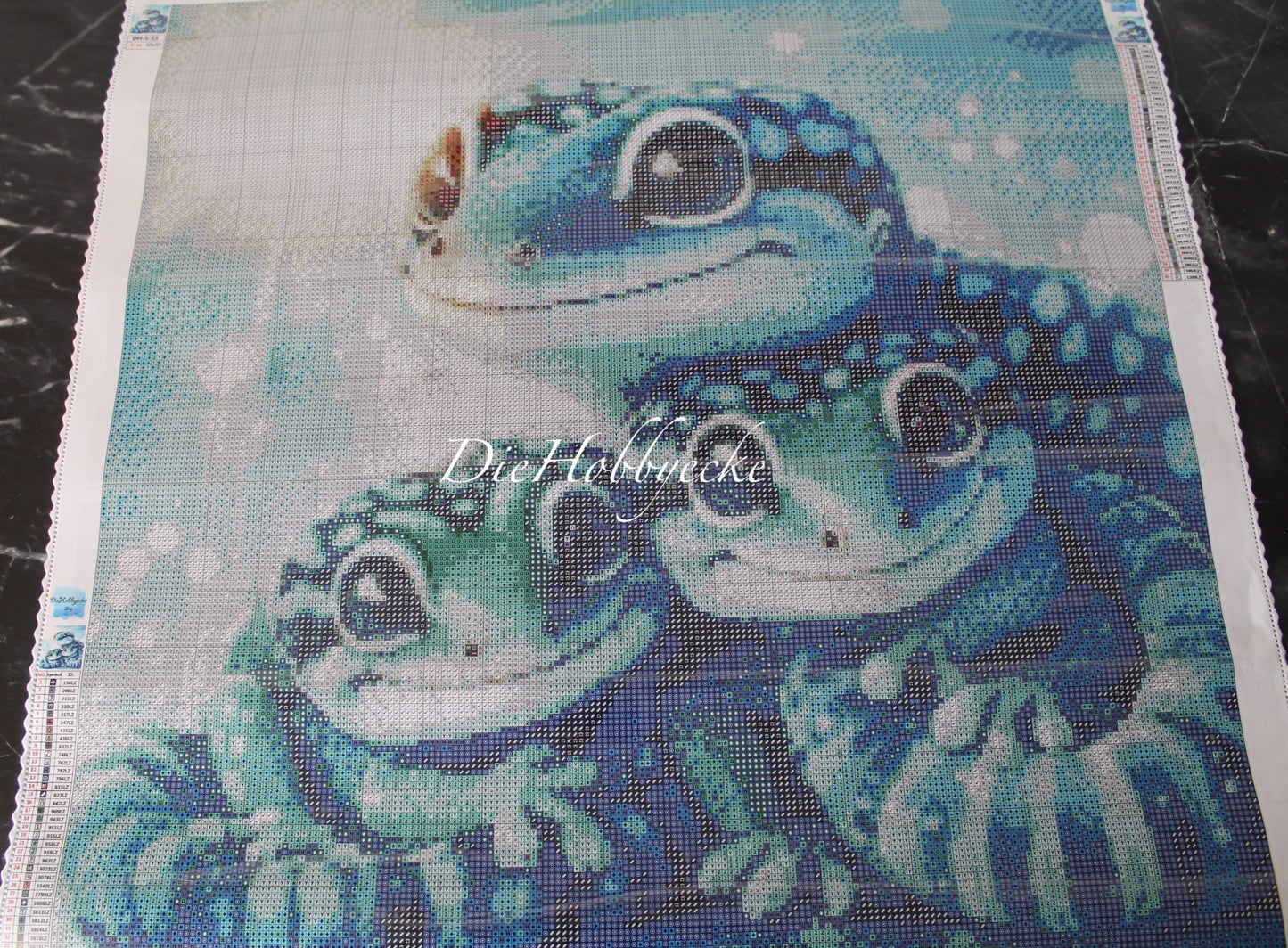 Diamond Painting Strass-Bild Familie Gecko