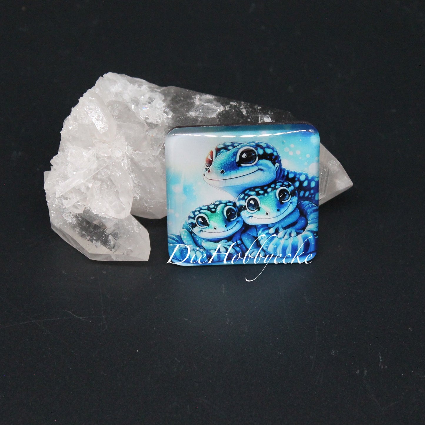 Diamond Painting Bild Familie Gecko