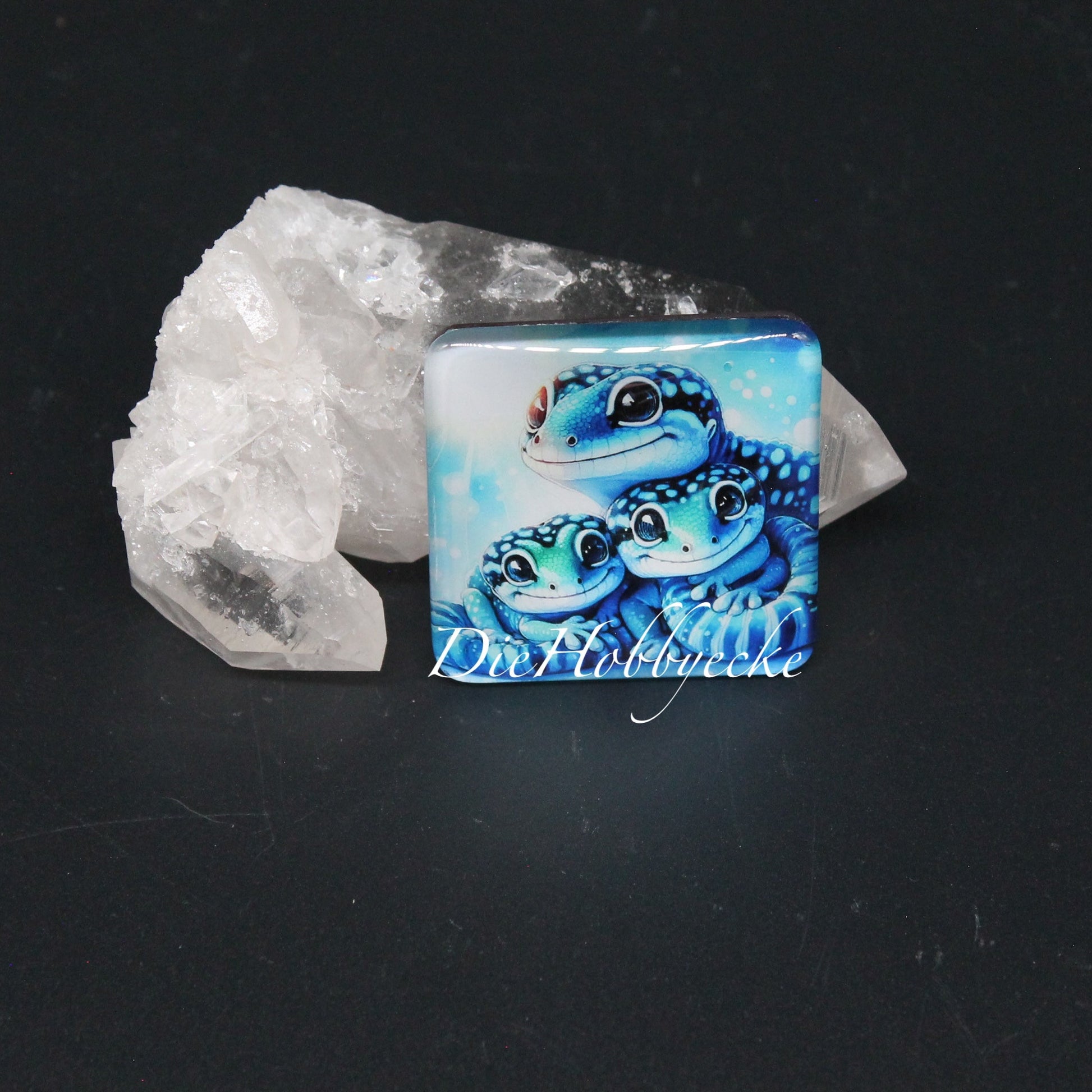 Diamond Painting Bild Familie Gecko