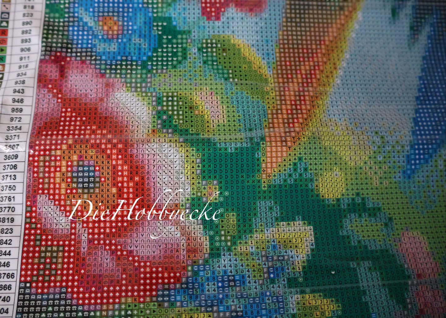 Diamond Painting Bild Papageien-Pärchen Kiwi&Mango