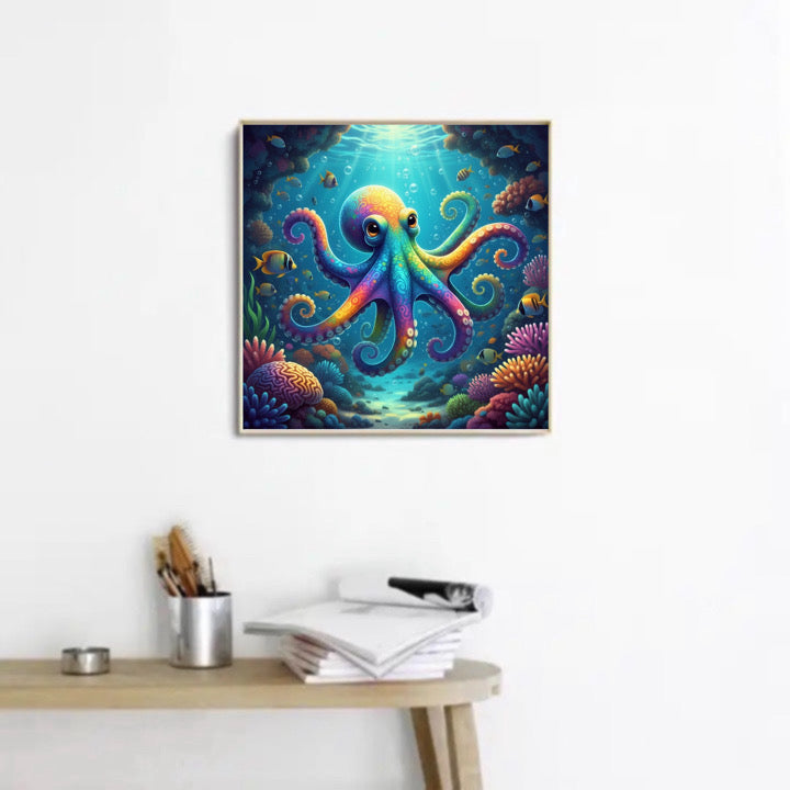 Diamond Painting Bild Krake Lumi
