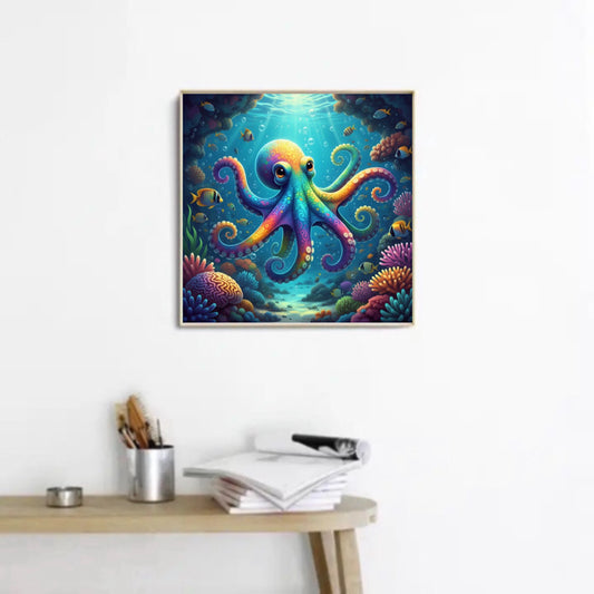 Diamond Painting Bild Krake Lumi