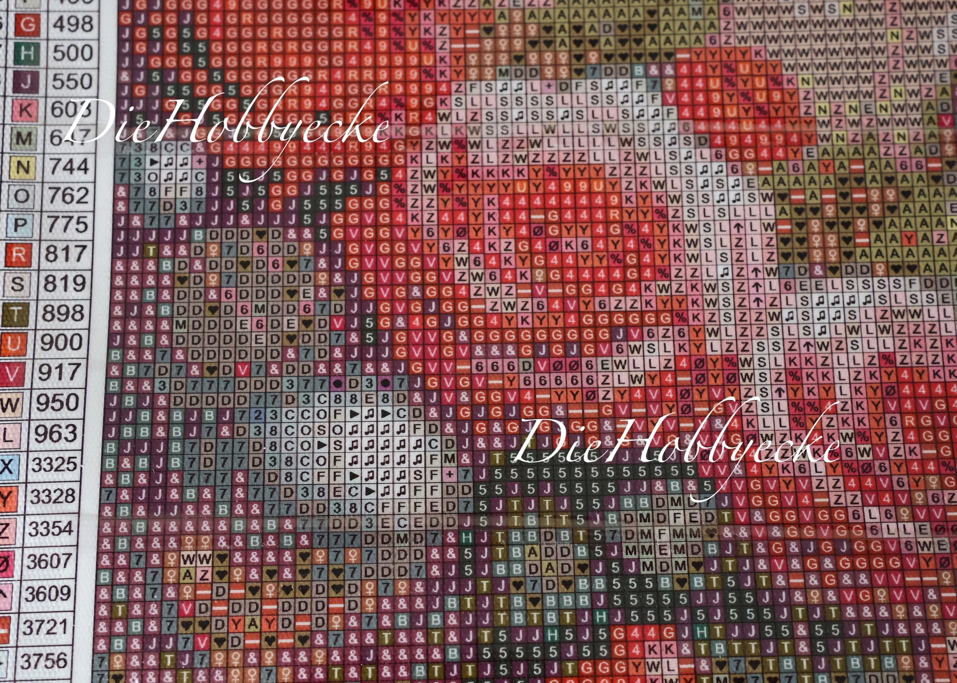 Diamond Painting Bild Kristall-Valentinsherzen