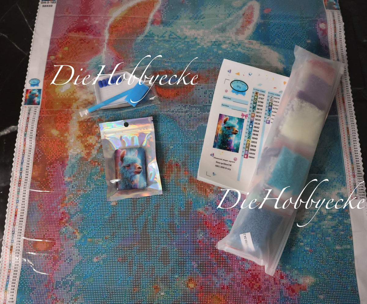 Diamond Painting Bild Lama Johnny