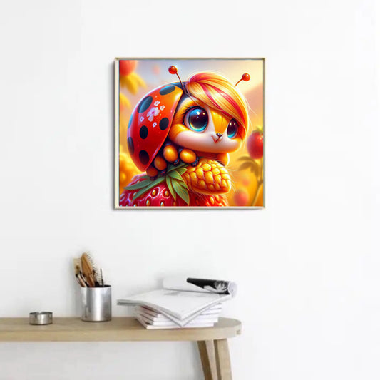 Diamond Painting Bild Marienkäfer Mariechen