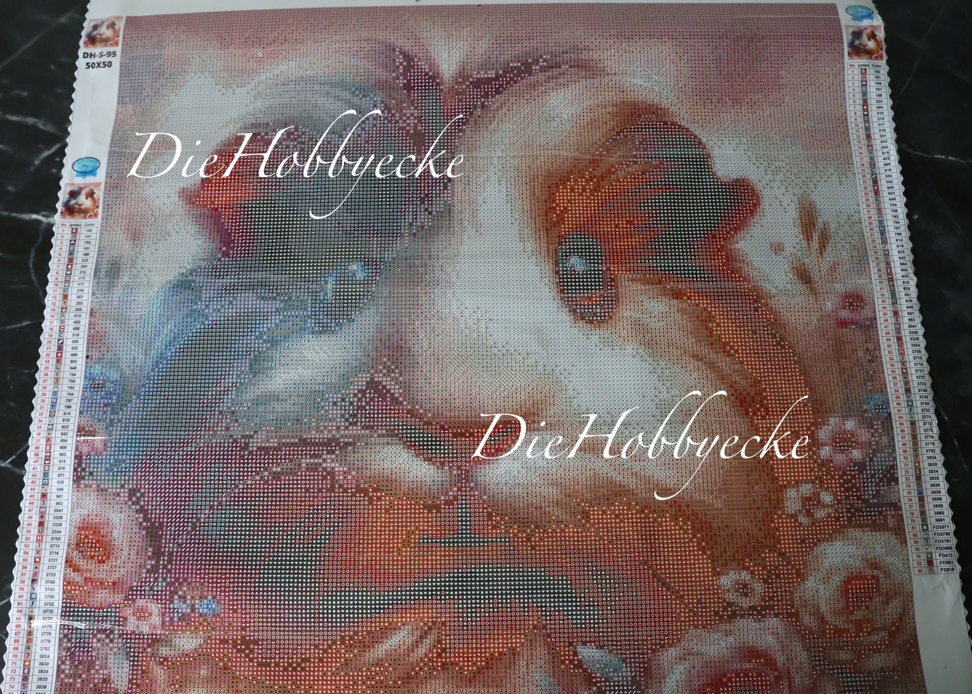 Diamand Painting Bild Chantal, das zuckersüsse Meerschweinchen