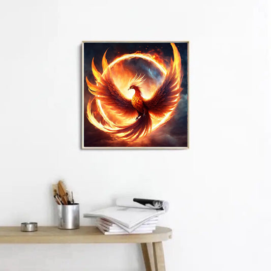 Diamond Painting Bild 50x50 Feuer-Phönix with Gabriella
