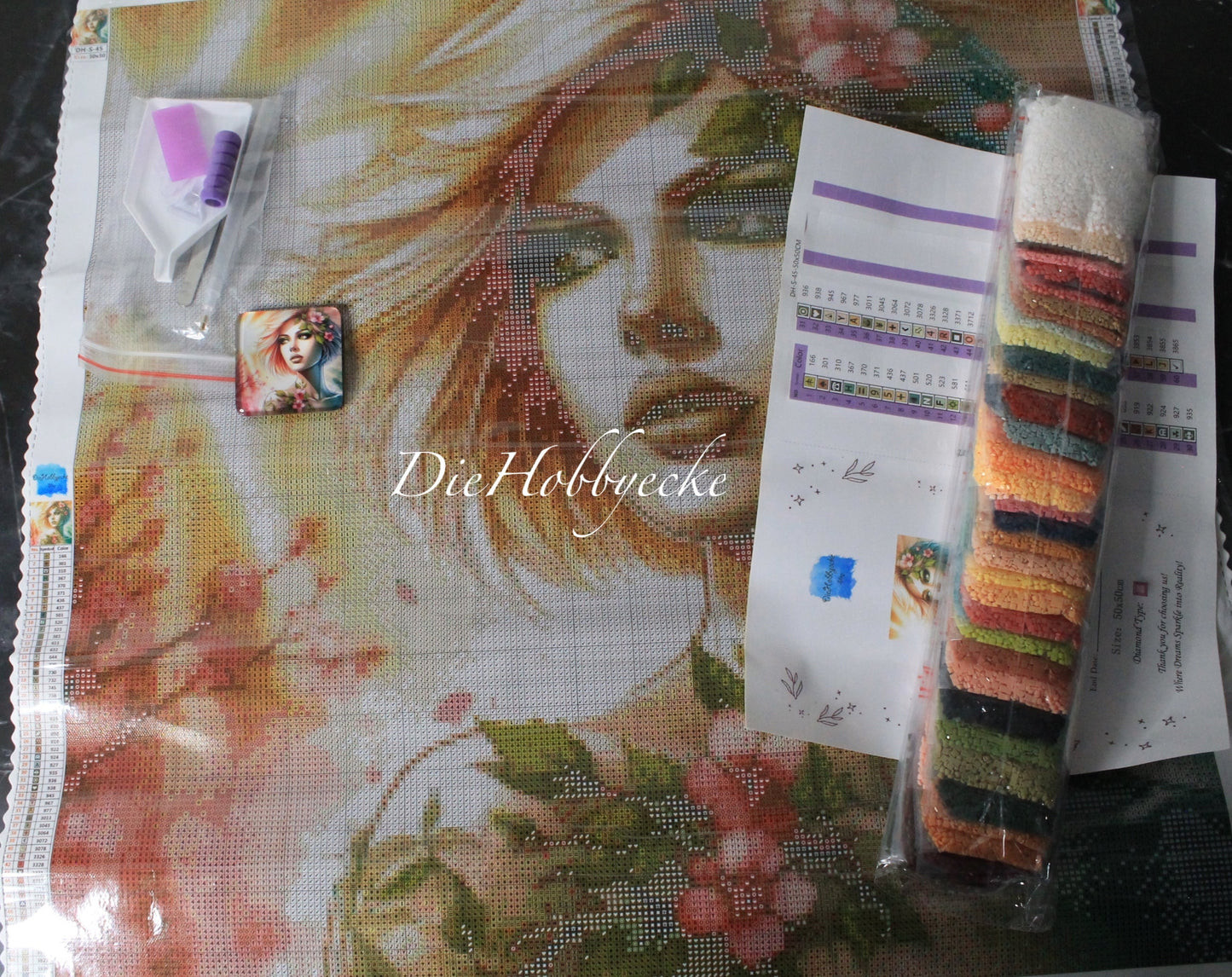 Diamond Painting Bild Jahreszeiten Rose Spring 