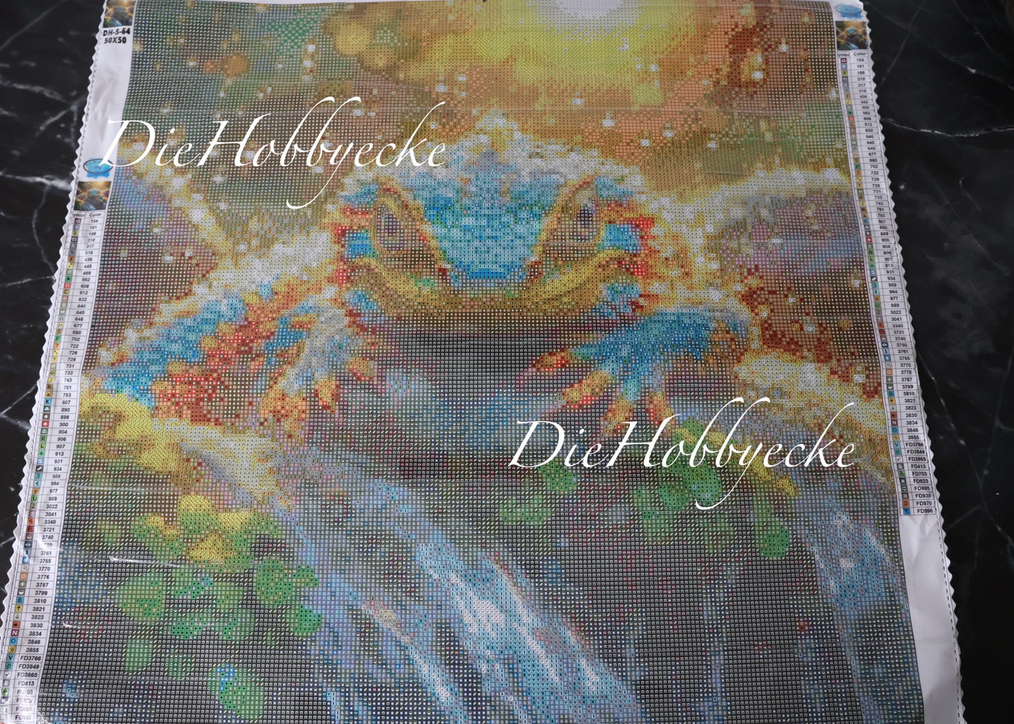 Diamond Painting Bild Salamander Mando im Regen