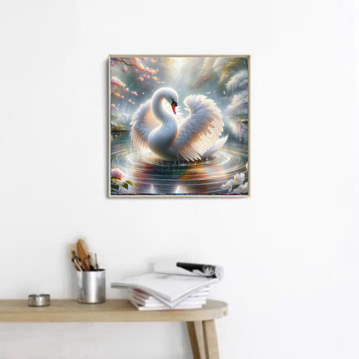 Diamond Painting Bild stolzer Schwan