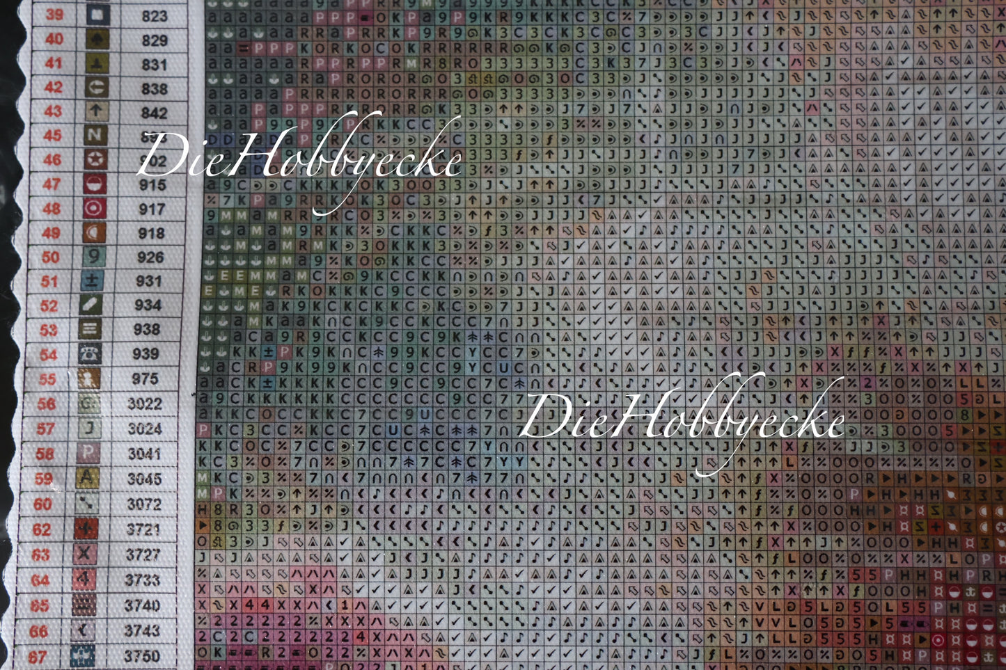 Diamond Painting 48,5x48,5 Bild stolzer Schwan im Blütensee with Oversas_Plopp