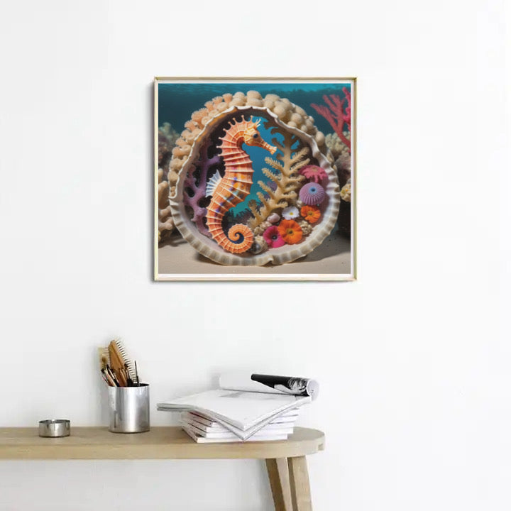 Diamond Painting Bild Pebbels das süsse Seepferdchen