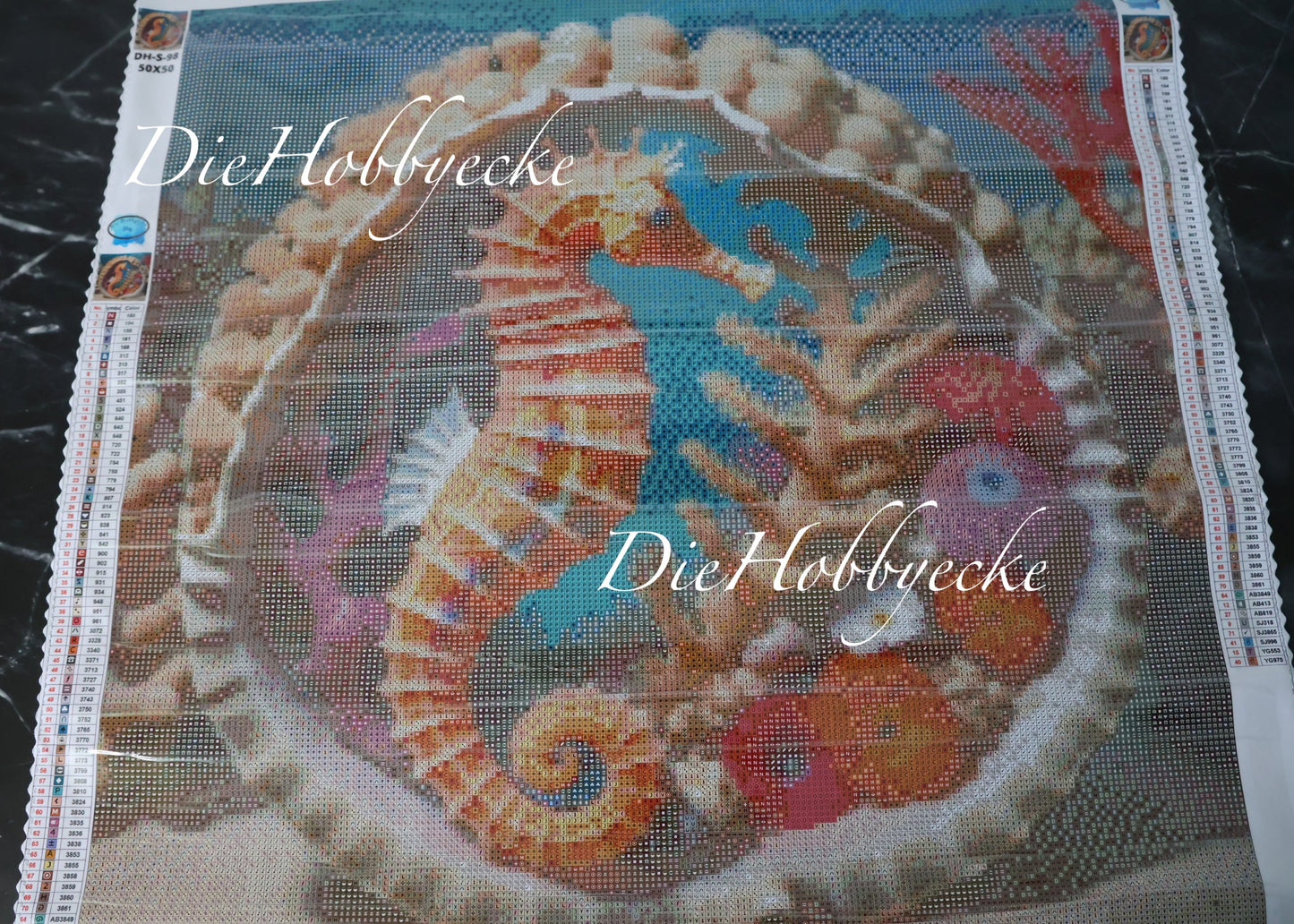 Diamond Painting Bild Pebbels das süsse Seepferdchen