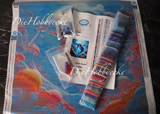 Diamond Painting Künstlerbild Tattoo-Delfin