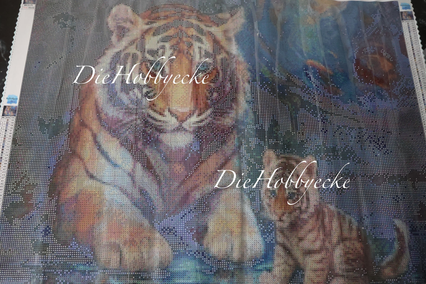 Diamond Painting Bild Tigermama Azura und Baby Lumo