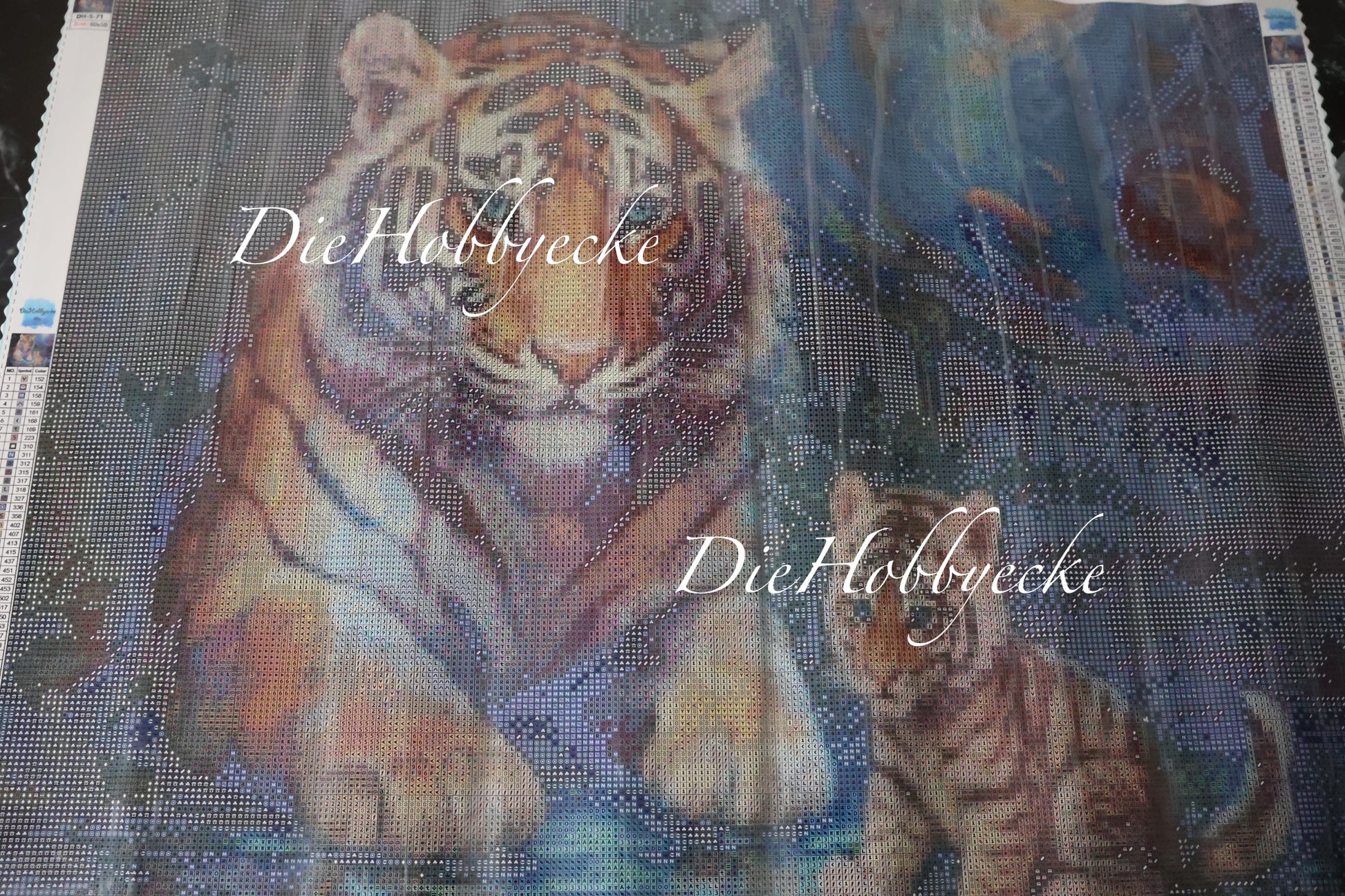 Diamond Painting Bild Tigermama Azura und Baby Lumo