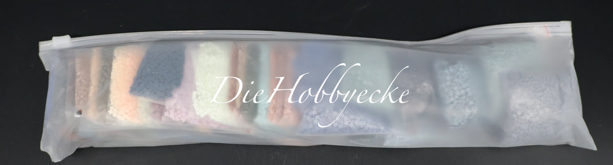 Diamond Painting Bild Violetta, der Schneeleopard