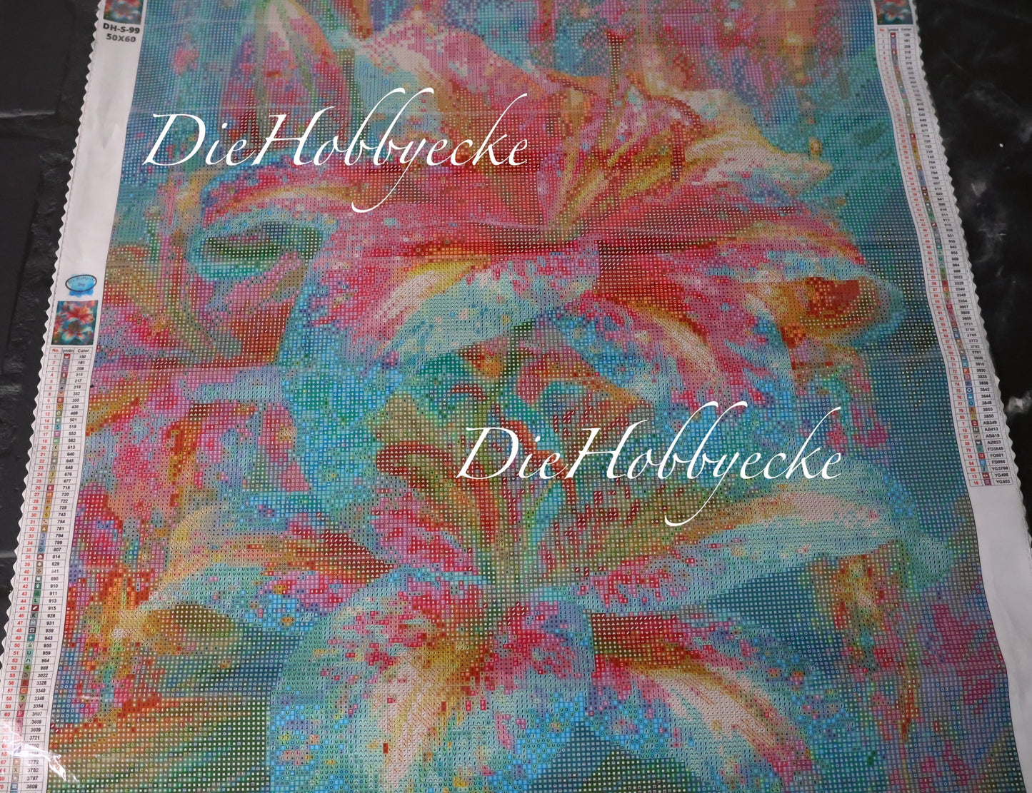 Diamond Painting Bild Lilien im Farbrausch