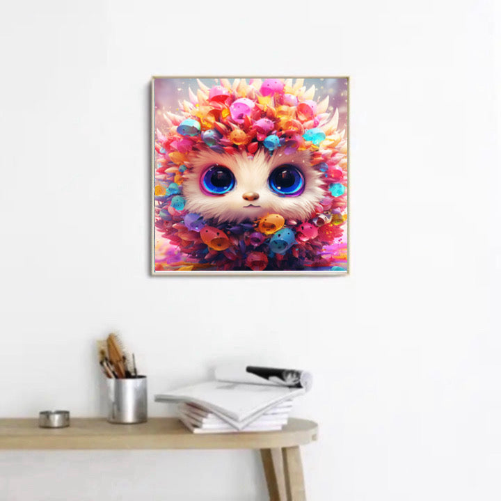 Diamond Painting Bild Iggy, das buntes Igelchen