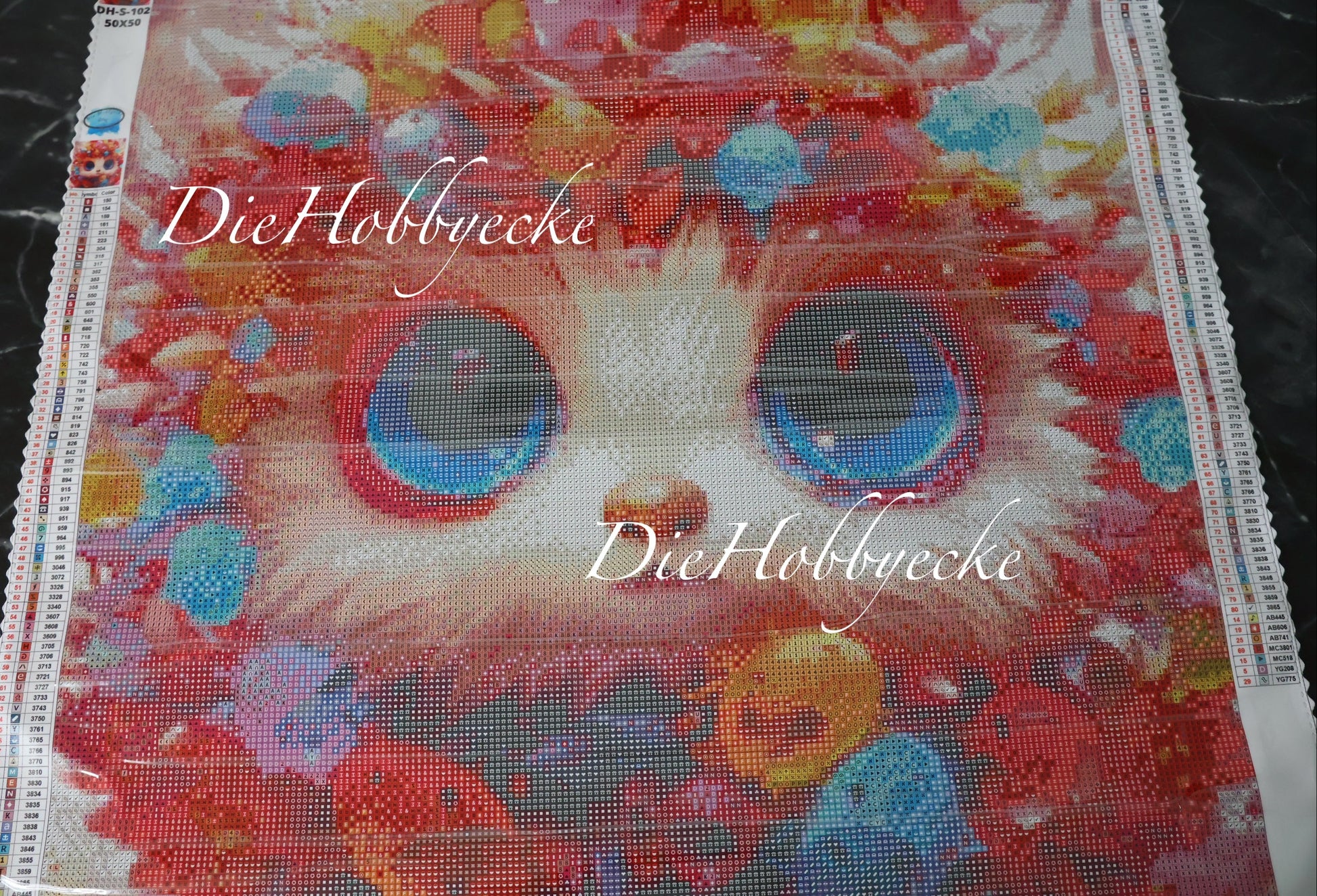 Diamond Painting Bild Iggy, das buntes Igelchen