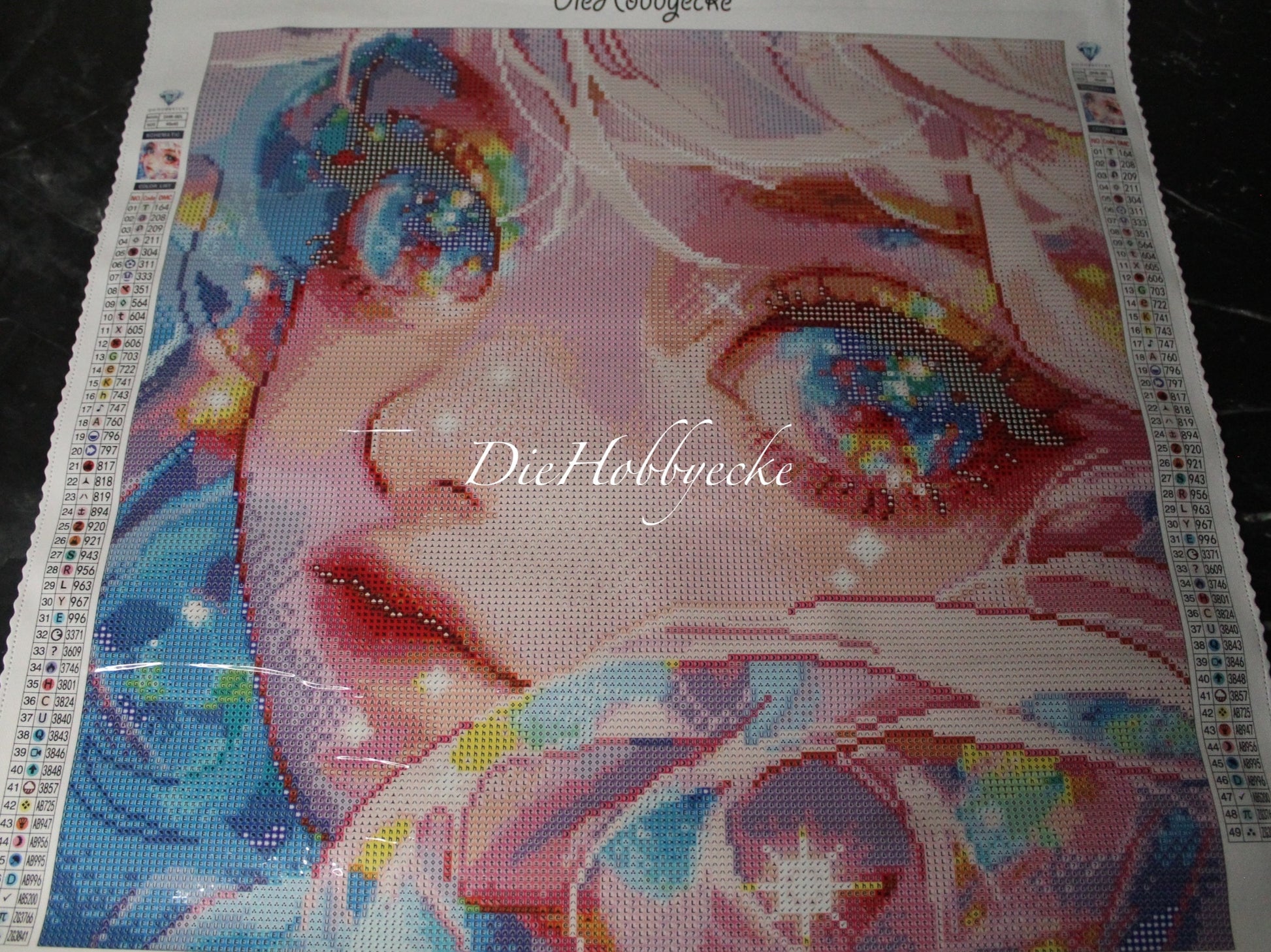 Diamond Painting Bild buntes Maedchen