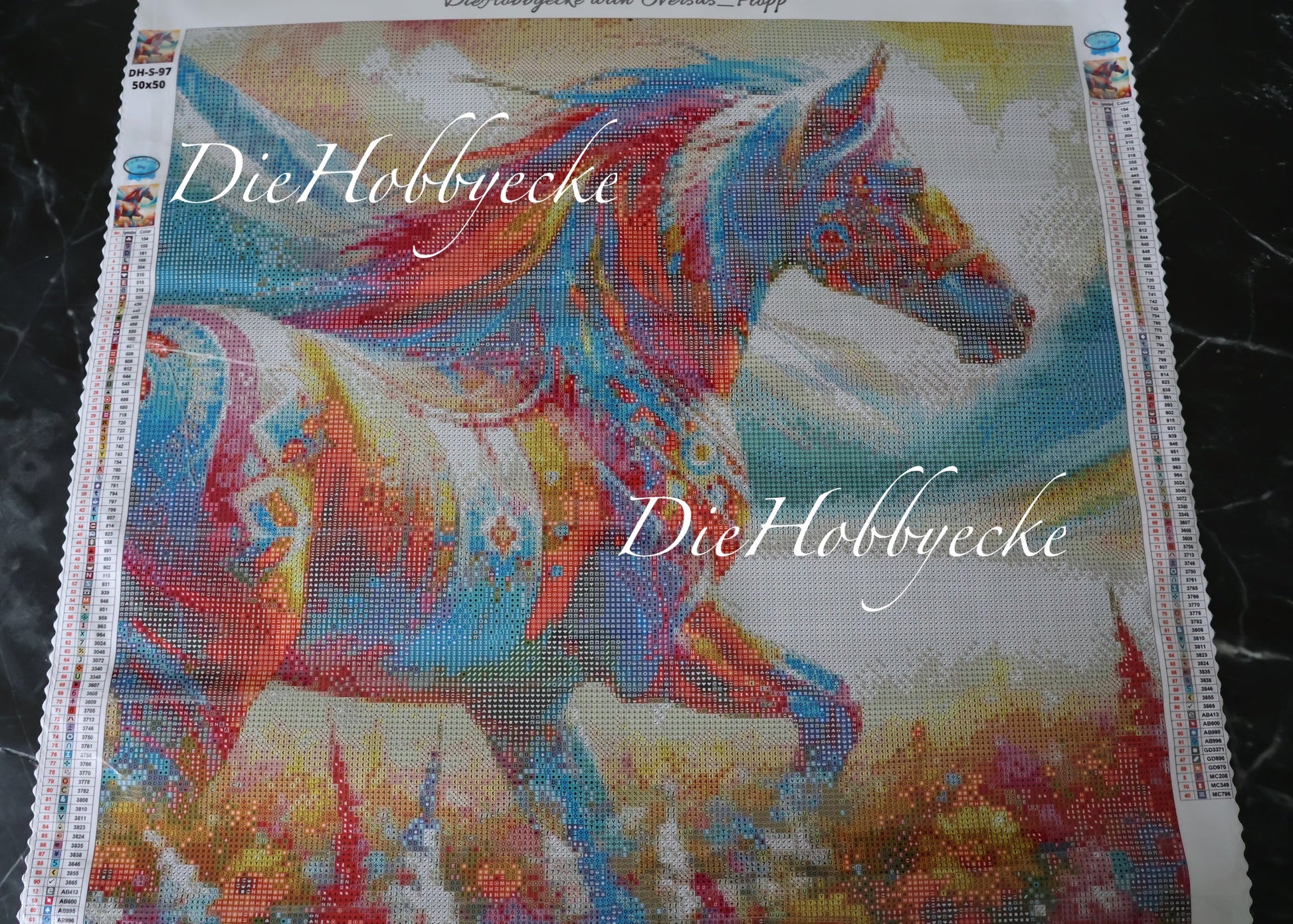 Diamond Painting Bild Aurora, ein Pferd voller Farbe