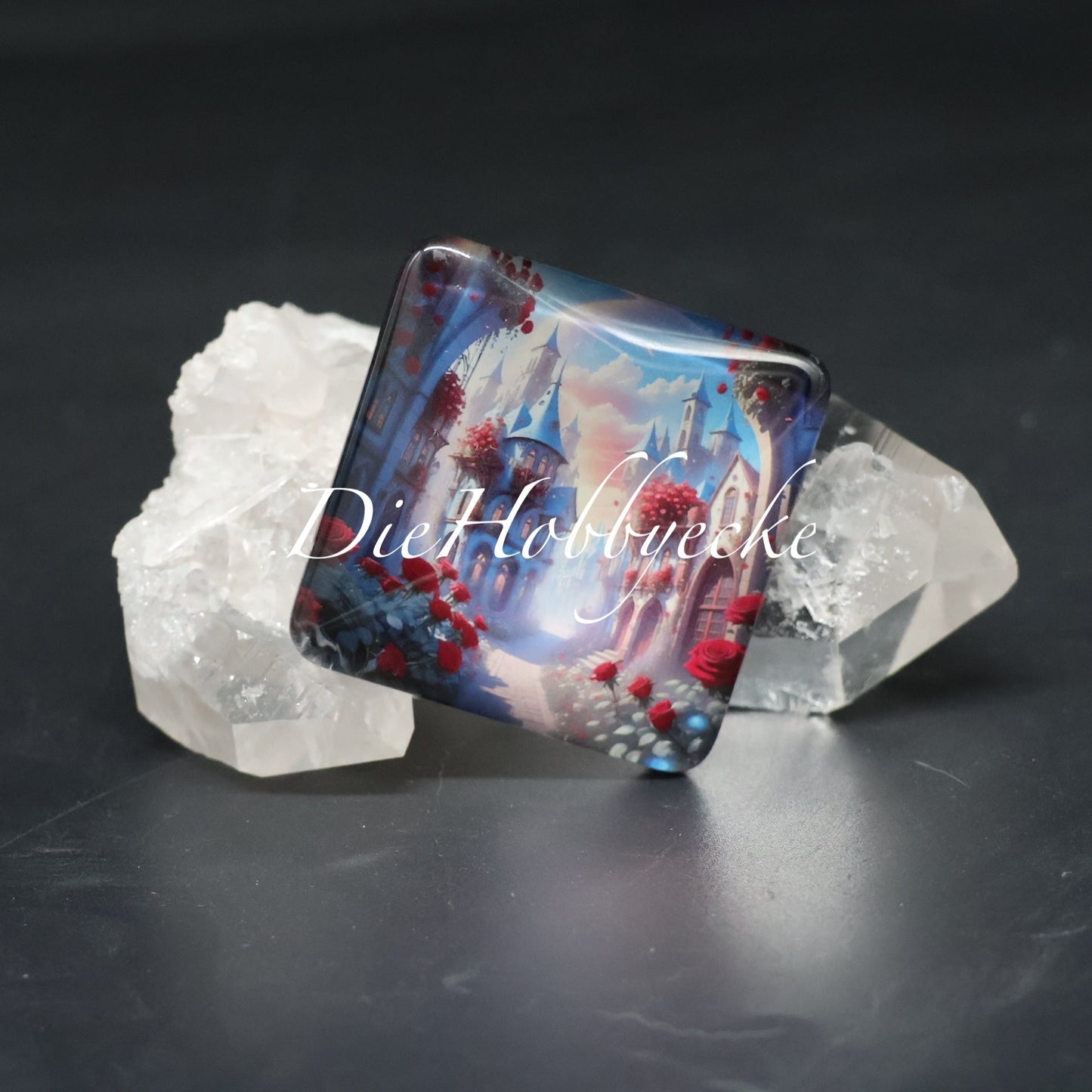Diamond Painting Cover Minder Rosenstadt im Mittelalter