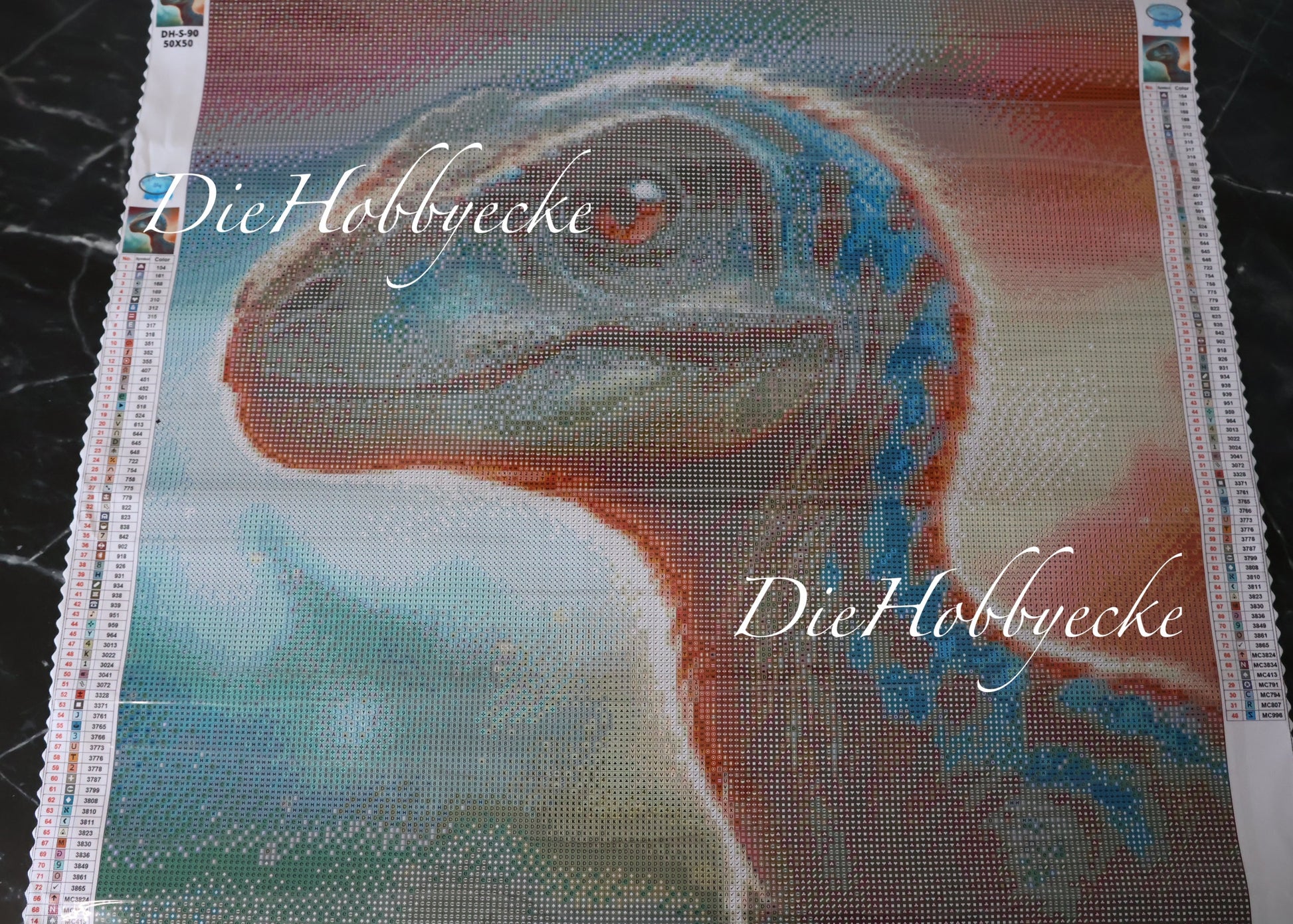 Diamond Painting Bild Dino little Spooky