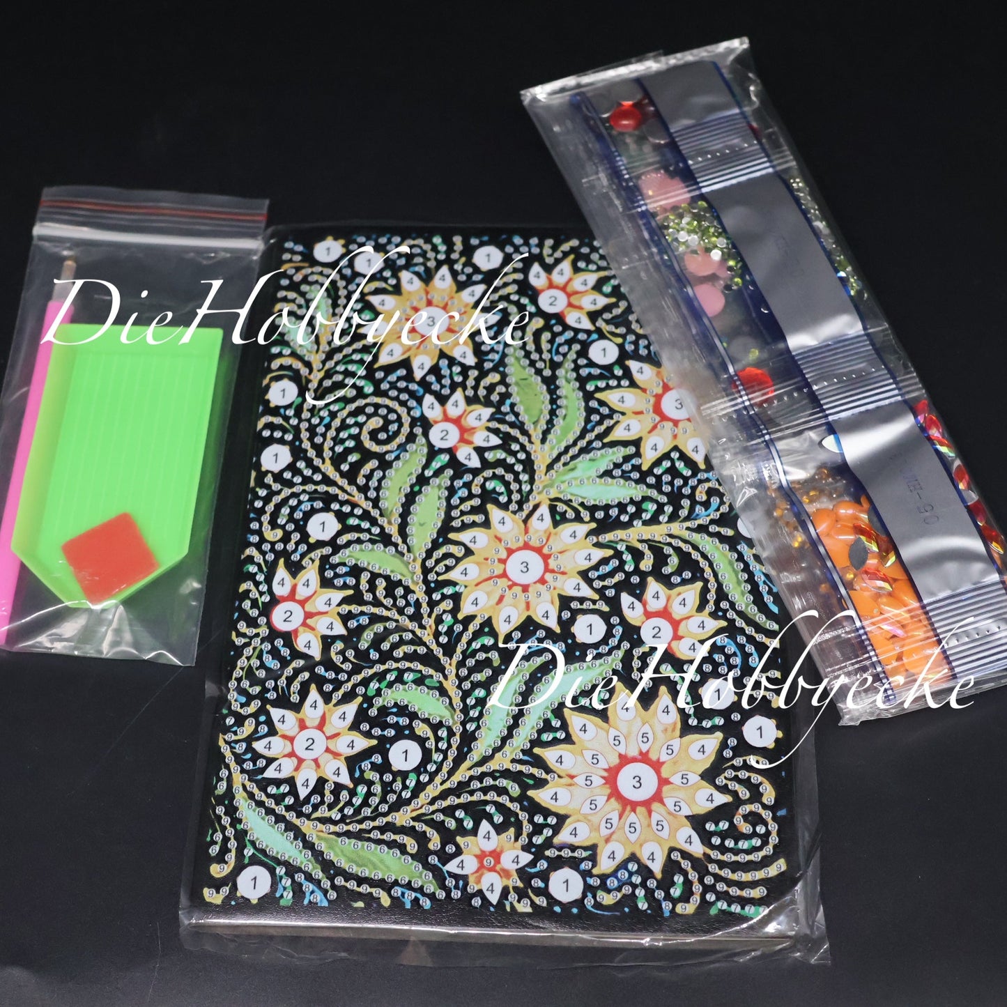 Diamond Painting Notizheft mit tollen Blumen