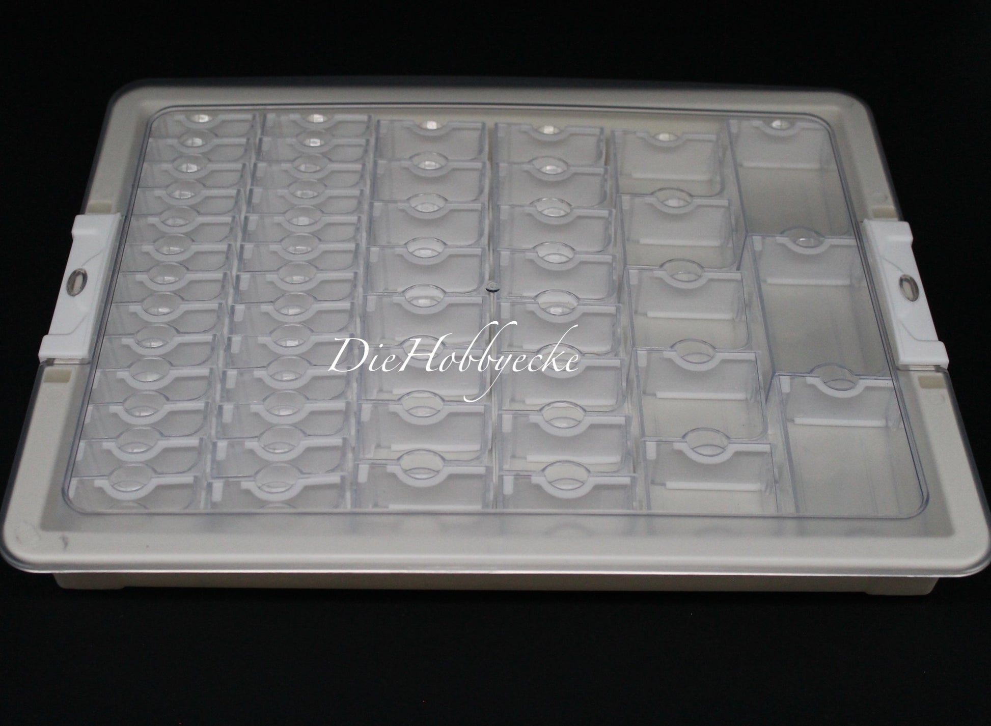 diamond painting aufbewahrung selber machen Diamond Painting transparente Aufbewahrungs-Box mit 50 Dosen – DieHobbyecke®