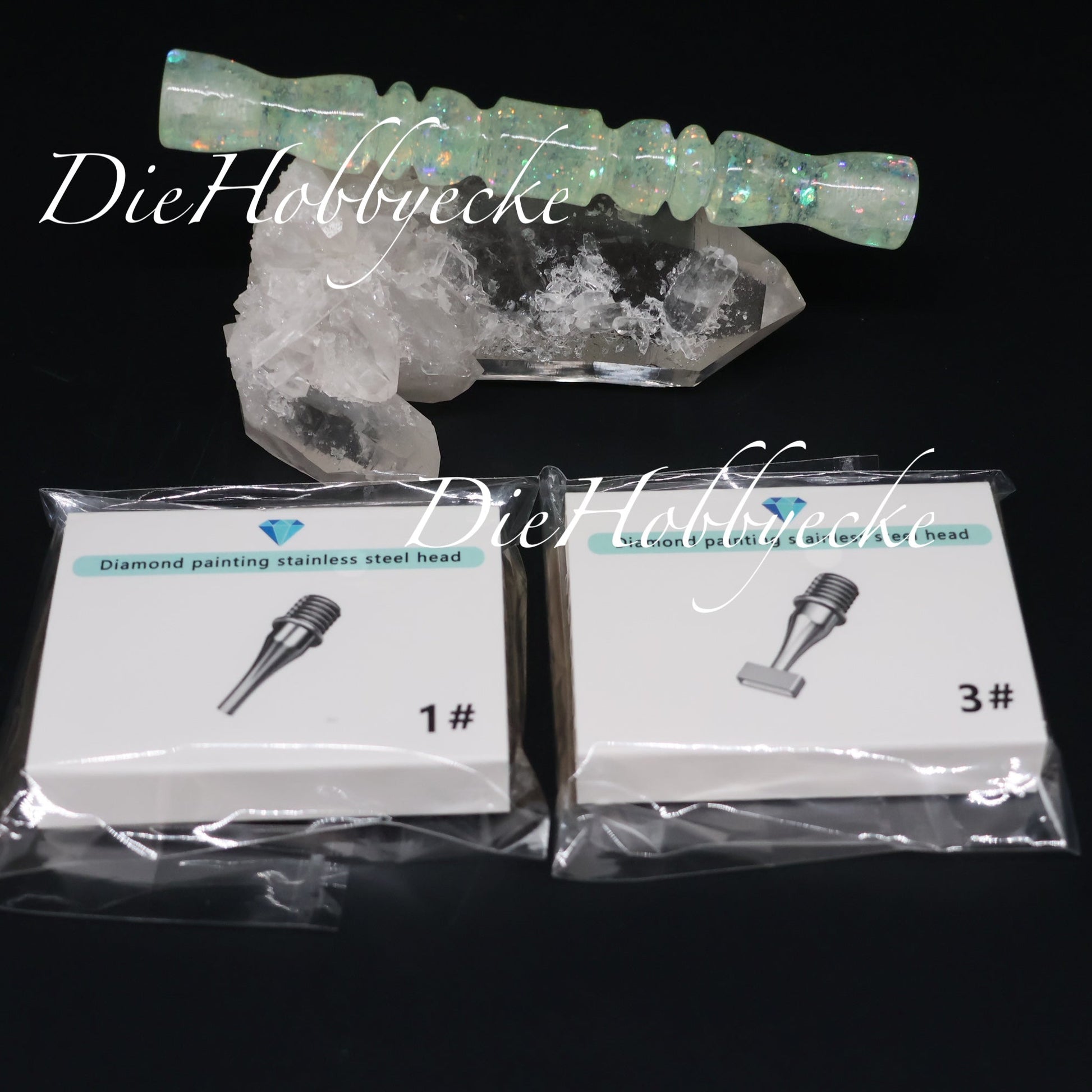 Diamond Painting Glitzer Harz Stift grün/gelb