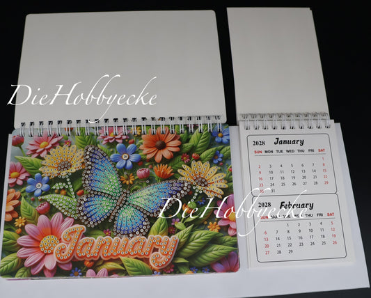 Diamond Painting Kalender 2027 Motiv Schmetterlinge