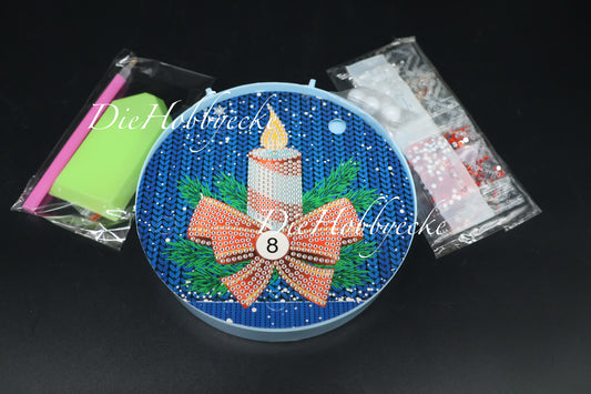 Diamond Painting Weihnachtslampe Motiv Weihnachtskerze