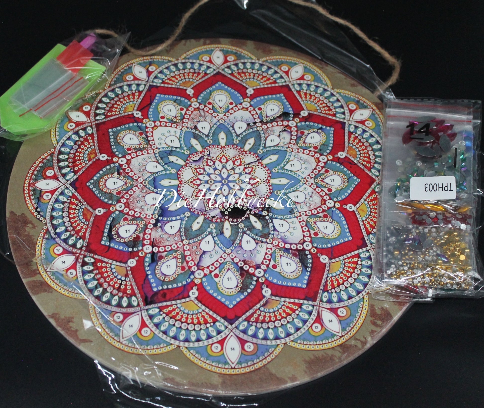 Diamond Painting rundes Teilbild Mandala Metallplatte