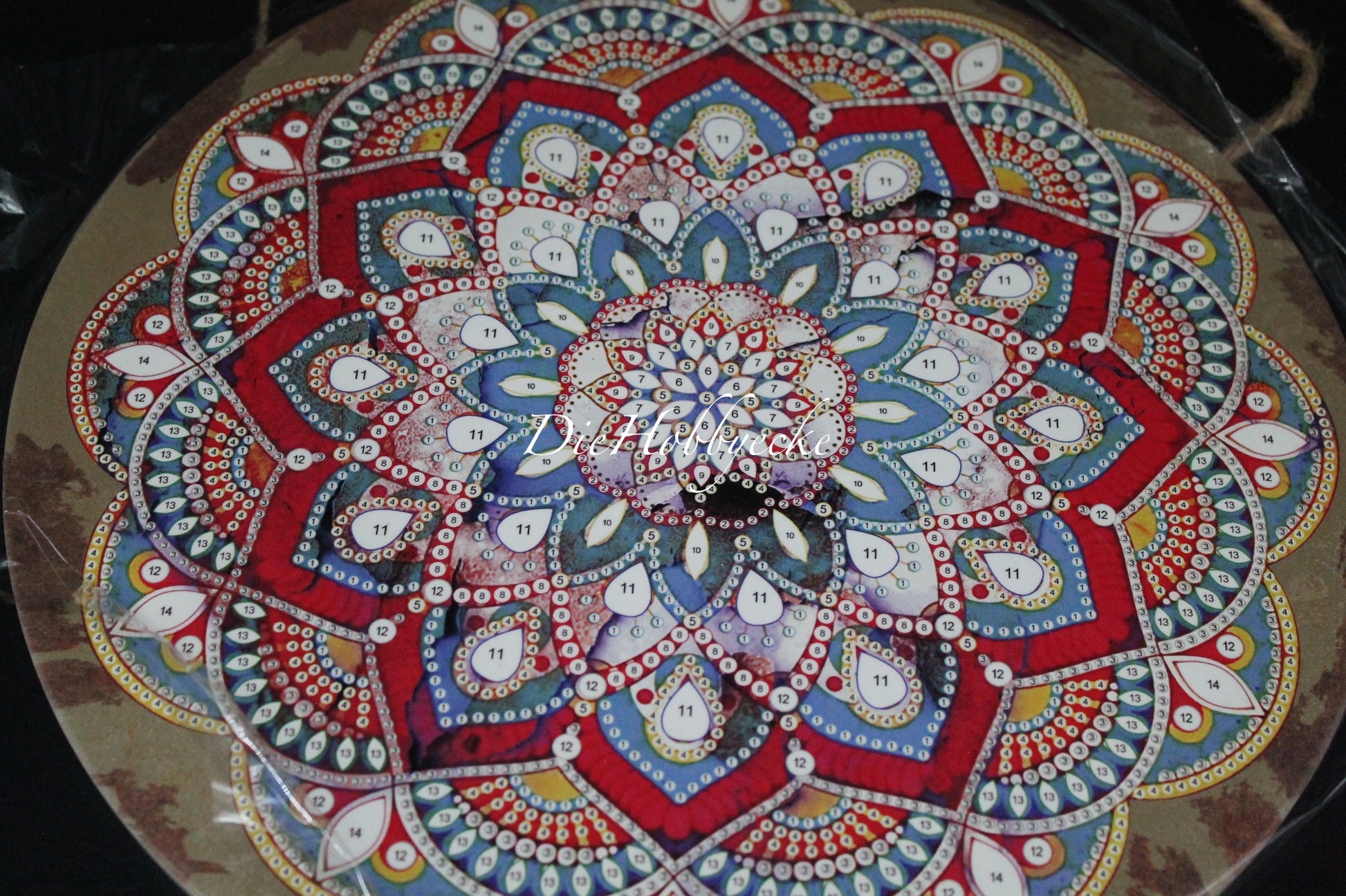 Diamond Painting rundes Teilbild Mandala Metallplatte