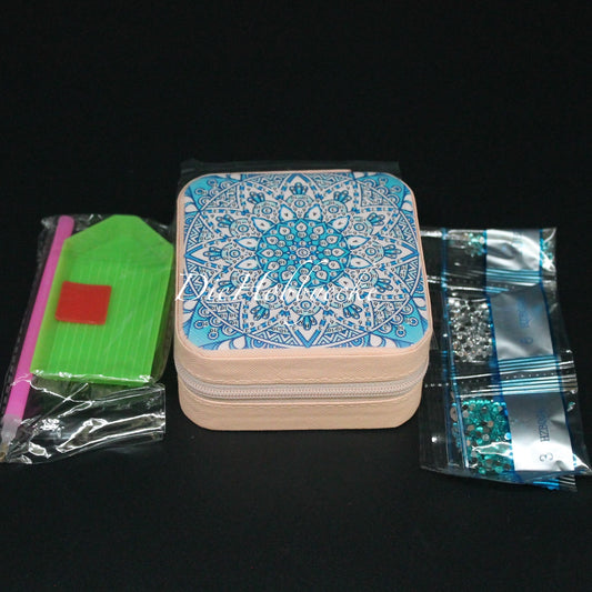 diamond painting Schmuckkaestchen mandala blau