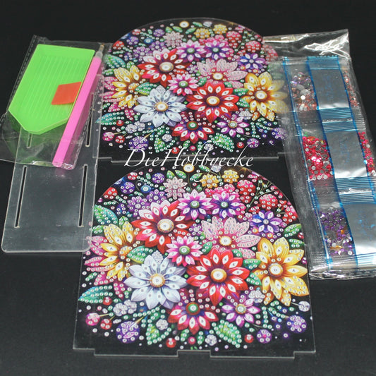 Diamond Painting Serviettenhalter bunte Blumen