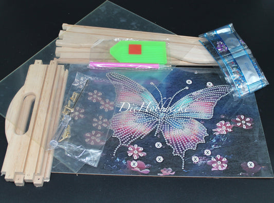 Diamond Painting Tablett Motiv Schmetterling