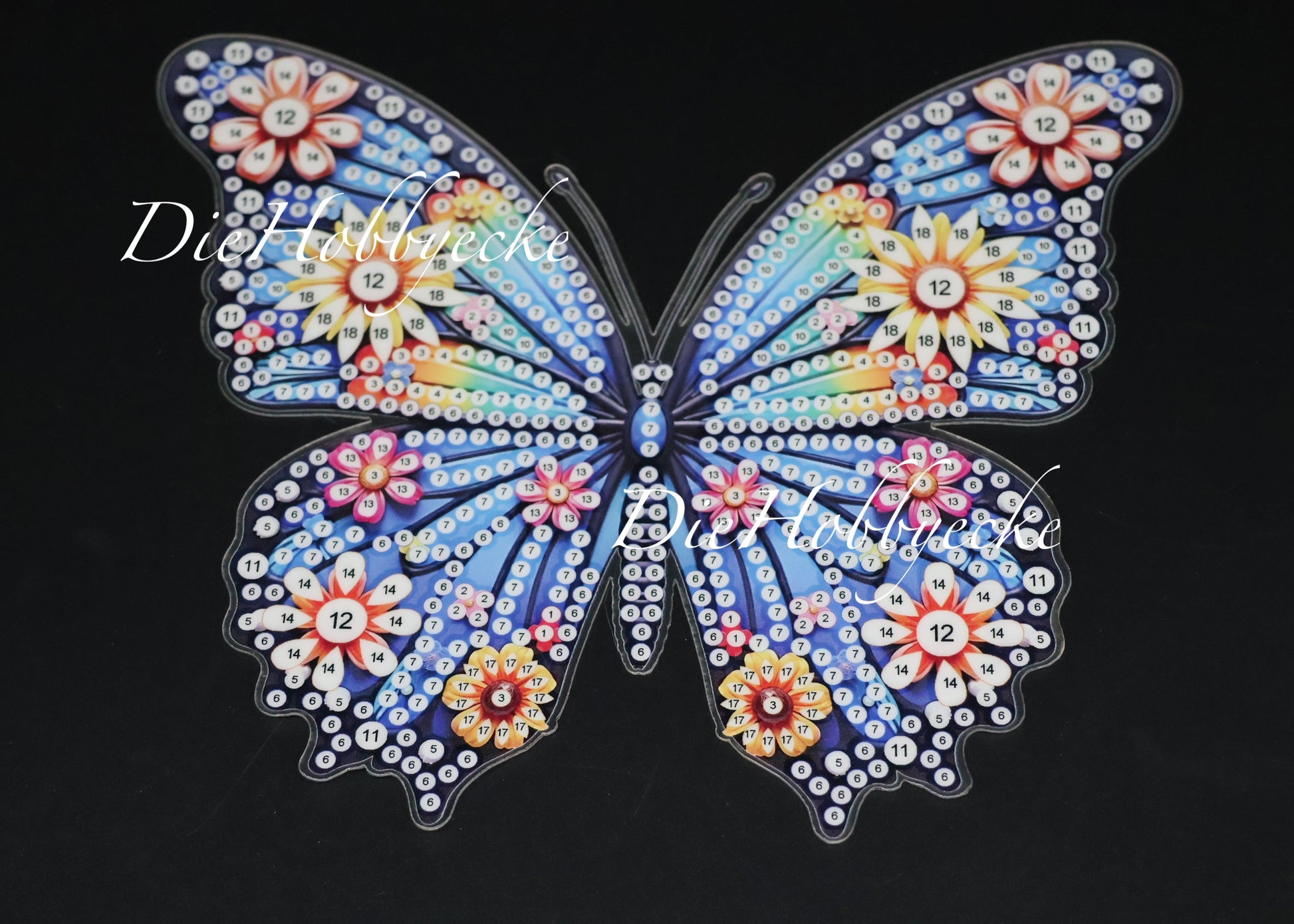Diamond Painting Teilbild Flexi Schmetterling