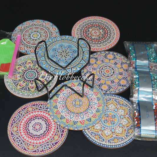 Diamond Painting 8 bunte Mandala Untersetzer