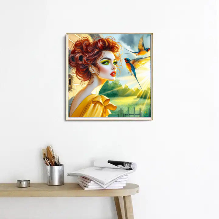 Diamond Painting Bild Amelia im Sommer