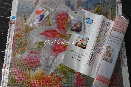 Diamond Painting KI-Künstlerbild Blume Lilie