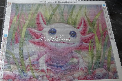 Diamond Painting KI-Künstlerbild Axolotl Lotti
