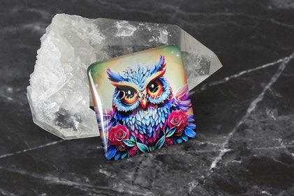 Diamond Painting Bild leuchtende Eule