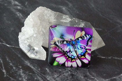 Diamond Painting Bild leuchtender Schmetterling